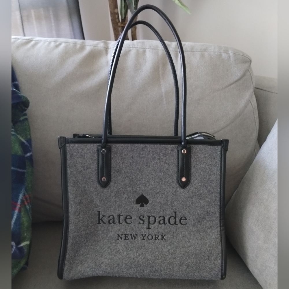 Kate Spade Charcoal and Black Tote